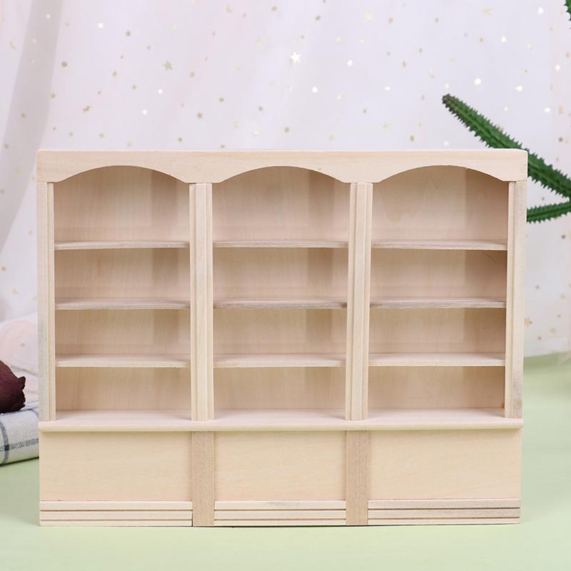 Mini Doll House Bedroom Scene Decoration Simple Bookcase Bookshelf Display Cabinet Decoration