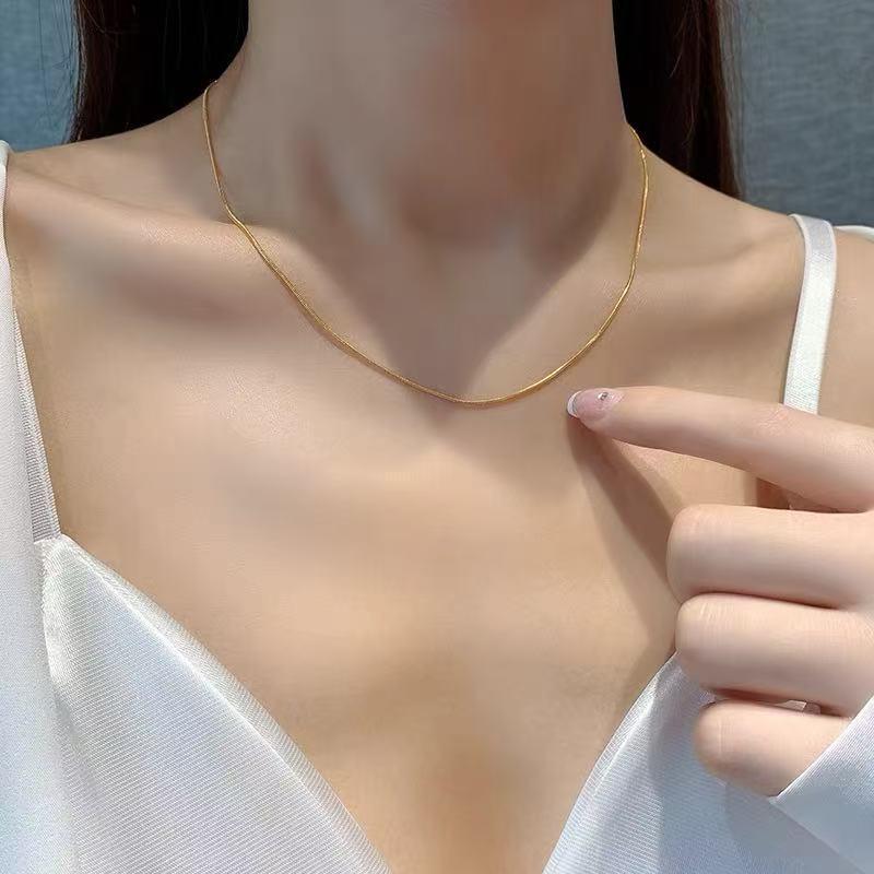 Elegante Damen S925 Sterlingsilber Perlenanhänger Halskette - Leichte Luxus Schlüsselbeinkette