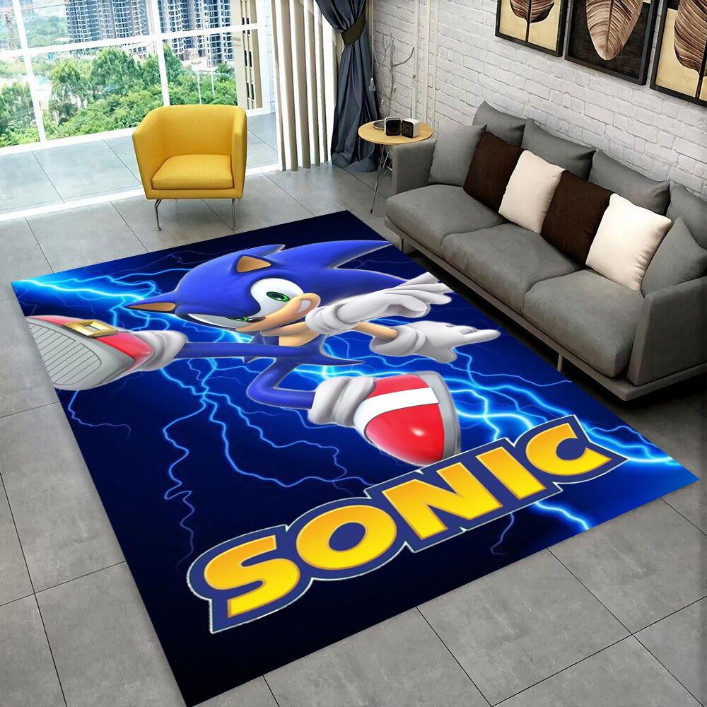 3D S-Sonics Game Cartoon Rug Carpet for Living Room Bedroom Decor,kids Play Non-slip Decoration for Sofa Doormat Christmas Gift