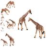 Realistic Pvc Giraffe Family Models For Collectors And Decor Featuring Three Unique Styles