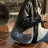 New Fashi Denim Shoulder Bag Casual Patchwork Crossbody Bag Large Capacity Trendy Fashiable and Versatile Commuting Bag