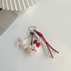 Delightful Plush Bear Bag Charm Cartoon Keychains For Women and Girls Stylish Bag Pendant Cute Car Accessories Decors