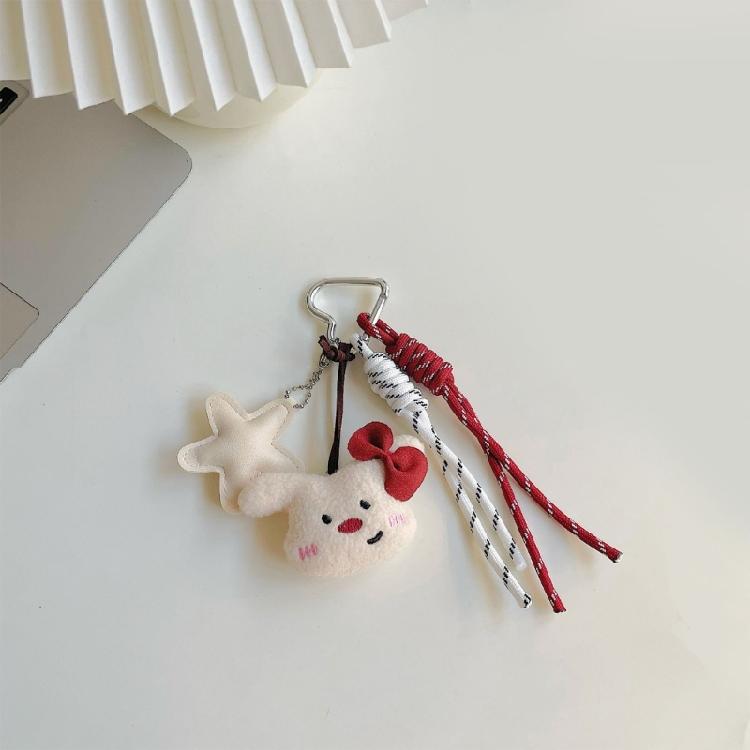 Delightful Plush Bear Bag Charm Cartoon Keychains For Women and Girls Stylish Bag Pendant Cute Car Accessories Decors