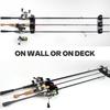 Horizontal 3 Rod Fishing Rod Holder Wall Mounted Fishing Poles Rack for Garage Wall Mount Rod Stand Easily Install