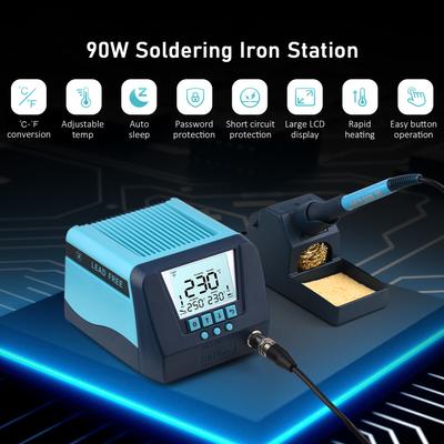 BAKON BK90 90W Loddestation Loddekolbestation med Smart Temperaturkontrol (356 Fahrenheit  896 Fahrenheit