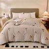 Vintage Floral Duvet Cover Boho Garden Style Comforter Cover with Zipper Queen Bedding for All Season Soft Breathable Easy Care