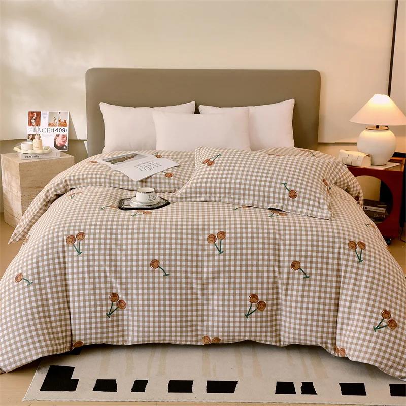 Vintage Floral Duvet Cover Boho Garden Style Comforter Cover with Zipper Queen Bedding for All Season Soft Breathable Easy Care