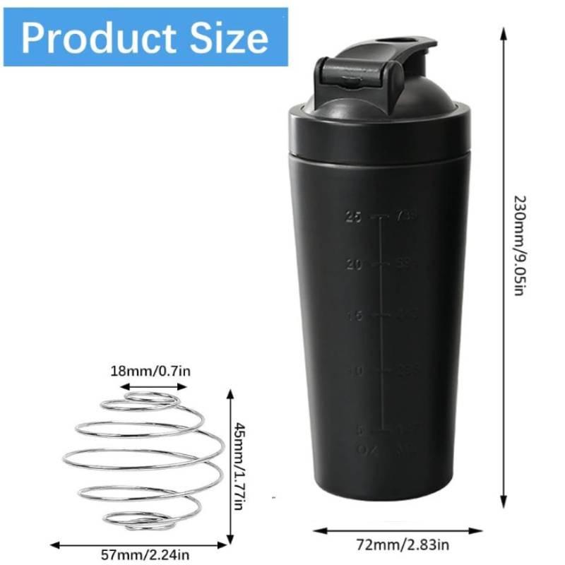Multifunkční šejkr na proteinový prášek Velký objem 500ml 750ml Nerezový Pro venkovní fitness a míchání smoothie