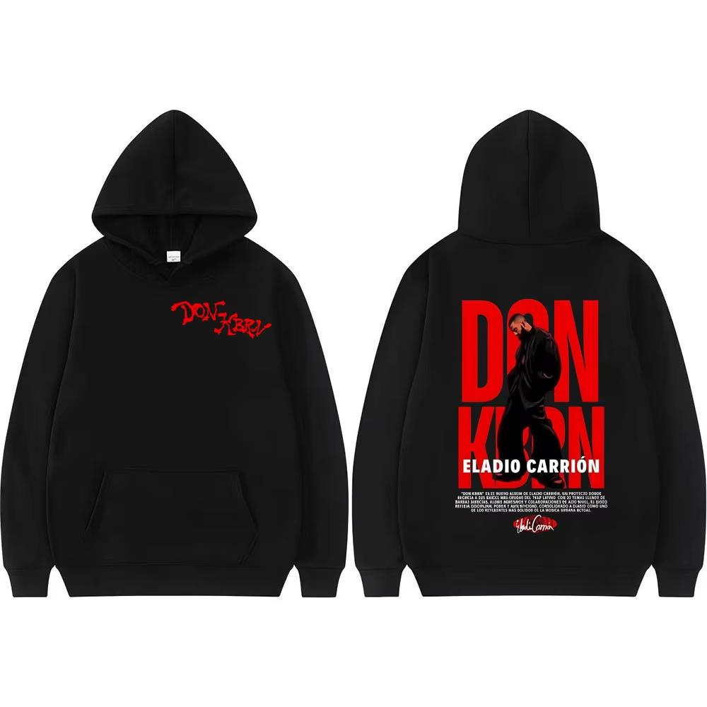 

Rapper Eladio Carrion Don Kbrn Album Tour Print Sweatshirts Men s Clothing Hip Hop Oversized Hoodies Pullovers S