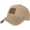 Leopard Print Wyoming Shape Washed Baseball Cap Breathable Cotton Adjustable Outdoor Dad Hat
