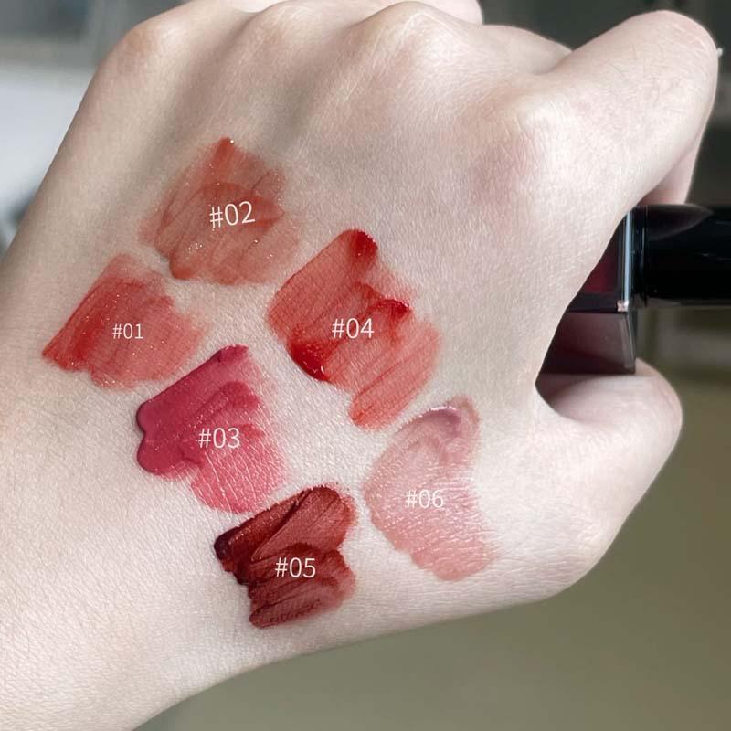 Dark Wave Iridescent Mirror Lip Glaze: Moisturizing, Long-lasting Korean Style Lipstick for a Natural Nude Look with Whitening Gloss Effect.