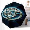 1pz Ombrello Automatico Robusto a 8 Stecche, Ombrello Manchester United Manchester City, Stampato Digitalmente, Ombrello Pieghevole per Uso Esterno in Movimento