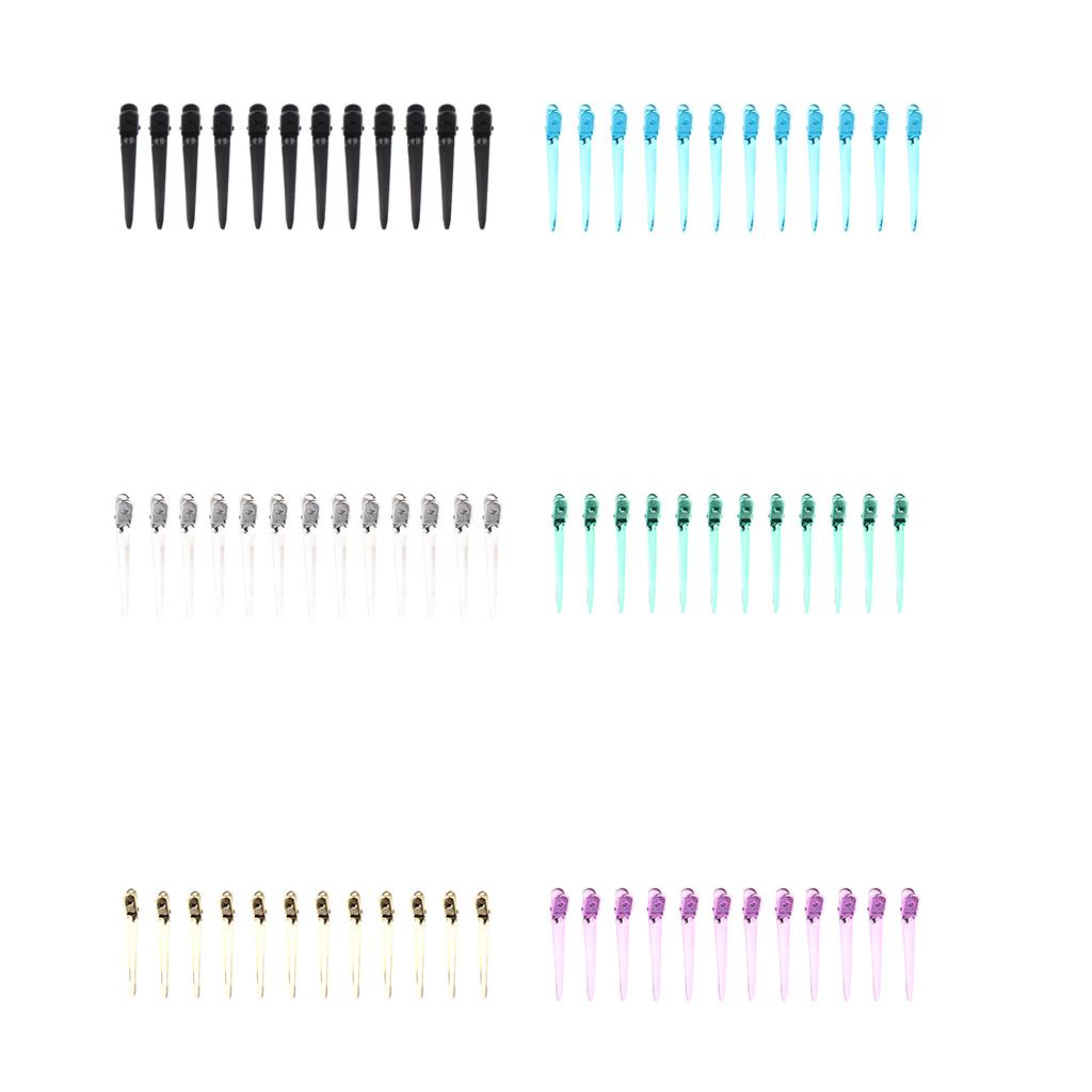 Alligator Clips for DIY Sectioning, Haircuts, Coloring & Styling 12Pcs Duckbill