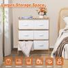 Quilt Storage Shelf Pull Out Clothes Storage Box with 6 Baskets Wooden Shelf Furniture Multifunctional for Living Room Bedroom