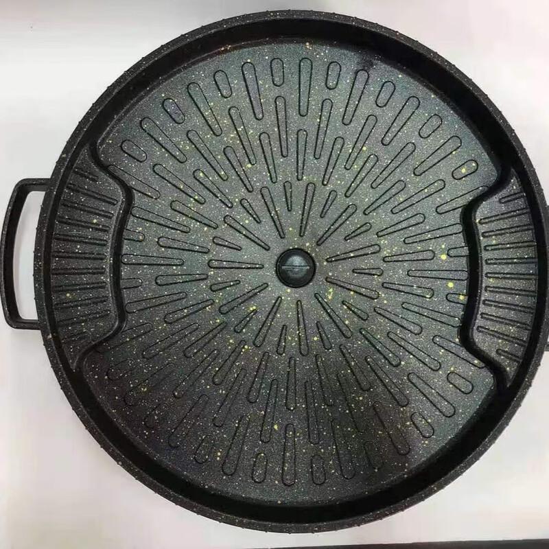 

ZISIZ Portable Non-stick Round BBQ Grill Pan