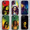 Реггі Ямайський співак B-Bob M-Marley Чохол для телефону Чохол для телефону М'яка упаковка Легкий Для iPhone17 16 15 14 13 Pro Max