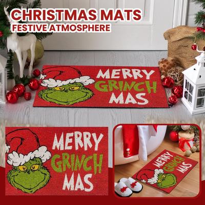 Christmas Decoration Doormat, Indoor And Outdoor Carpets, Available At The Entrance Of The Bathroom