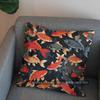 2D Stylish Koi Fish Pattern Decorative Pillow Cover Pattern Cushion Cover Suitable For Sofa Bedroom Car Pillow Cover