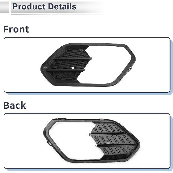 Front Right Fog Light Grill for Ford Escape 2017-2018 Front Lower Bumper Fog Light Cover Inserts No.GV4517K946AB5YZ9 ABS 1 Pc