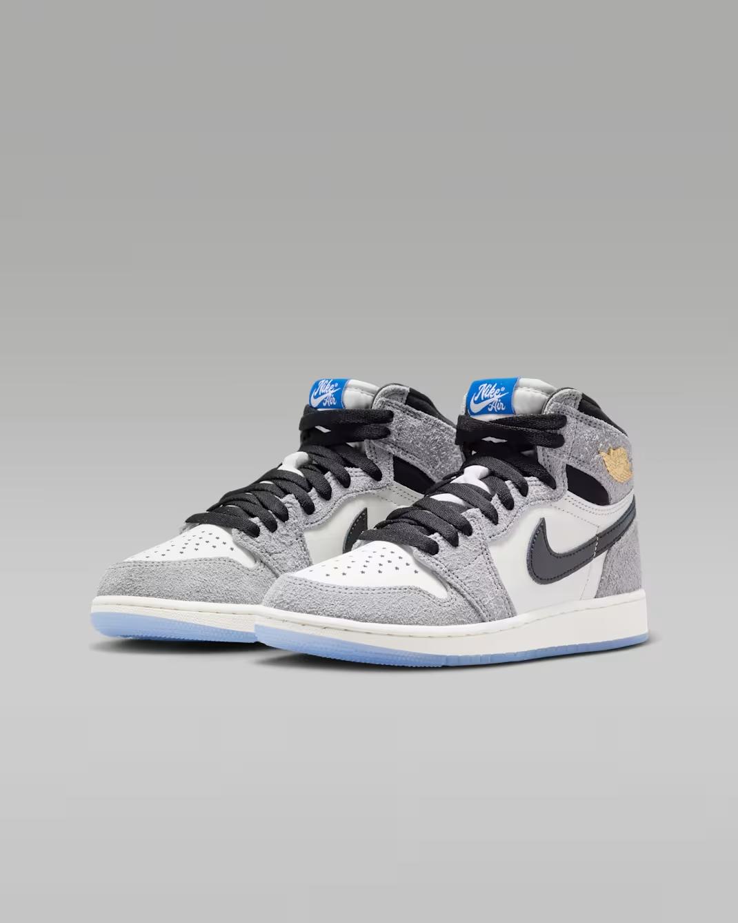 FD1437-003 Nike GS Air Jordan 1 Retro High OG Cool Grey Sail 6Y