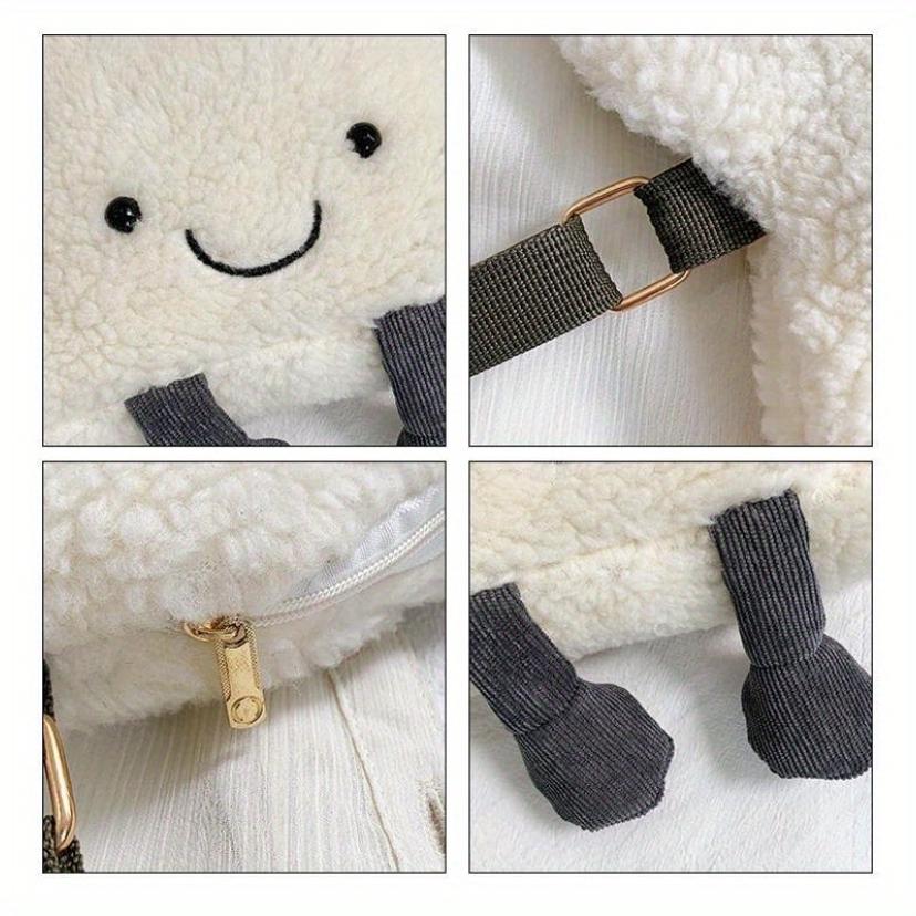 1 Pcs Fashion Cartoon Clouds Satchel Bags Kawaii Plush Soft Phone Purses Women Lovely Shoulder Bag Ladies Crossbody Bags