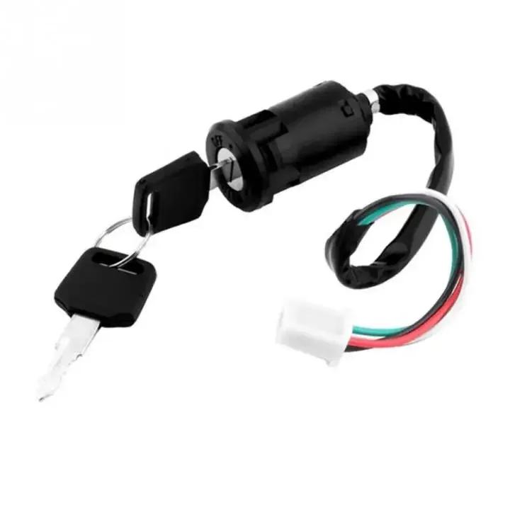 1PC Universal Motorcycle Ignition Switch Key with Wire – for ATV, Motorbike Start & Door Lock Accessories