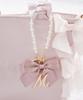 Maison de Fleur Initial Ribbon Pearl Charm for 08000561100 T Women,