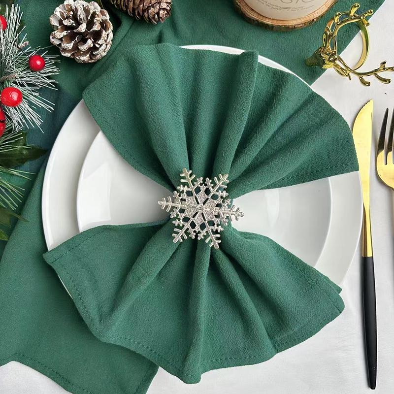 12pcs 40x40cm Sage Green Cloth Napkins Washed Cotton Tea Towel Dining Place Mats Wedding Party Christmas Baby Shower Decoration