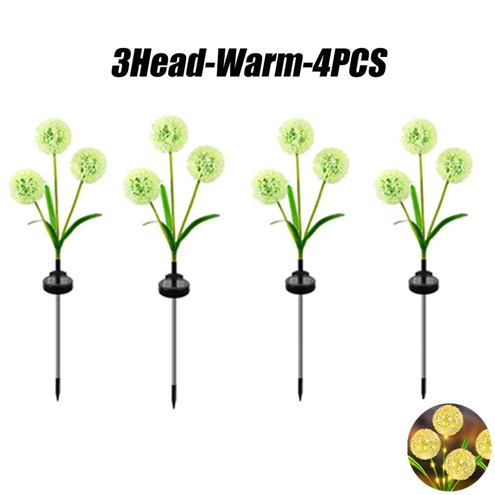 LED Solar Flowers Lawn Lights Outdoor Waterproof Warm Light Garden Decoration Lamp For Walkway Path Villa Yard Driveway