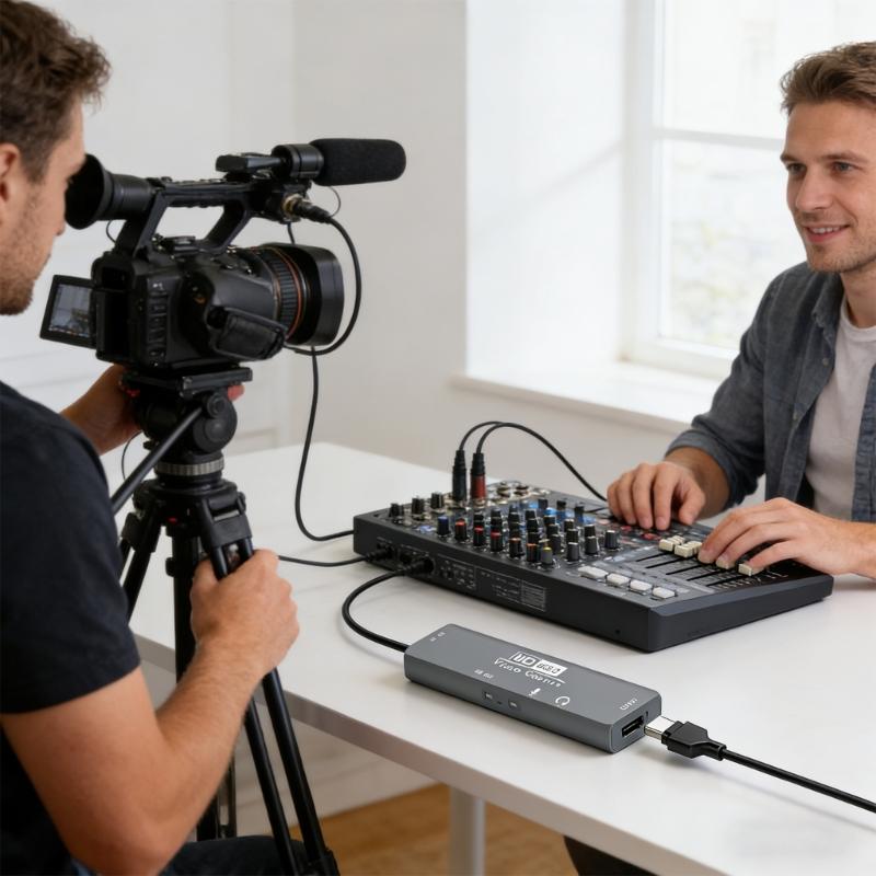 Portable 4K Video Capture Card USB3.0 Technology and Double Interfaces Design for Streaming Recording and Content Creation