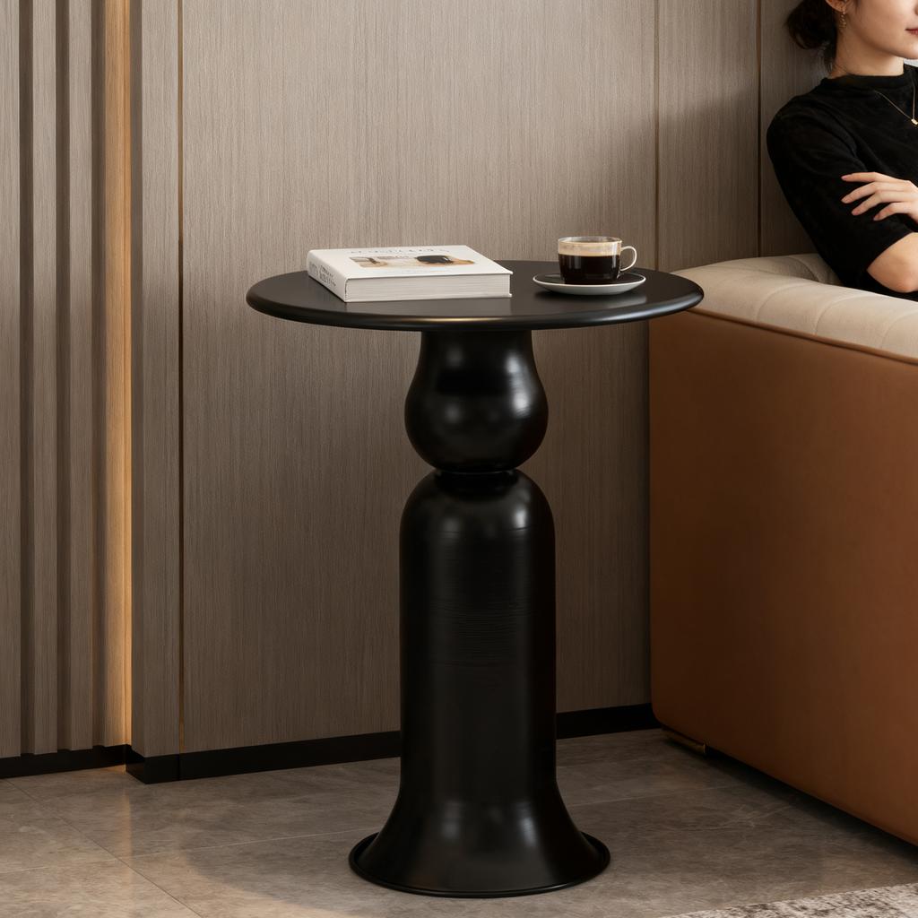 Modern Minimalist Side Table, Living Room Sofa Coffee Table, Bedroom Round Shelf, Aesthetic Home Decor for Space