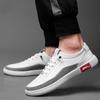 Men's shoes 2025 new summer wear free lace-up soft sole comfortable casual shoes men's trendy leather waterproof board shoes