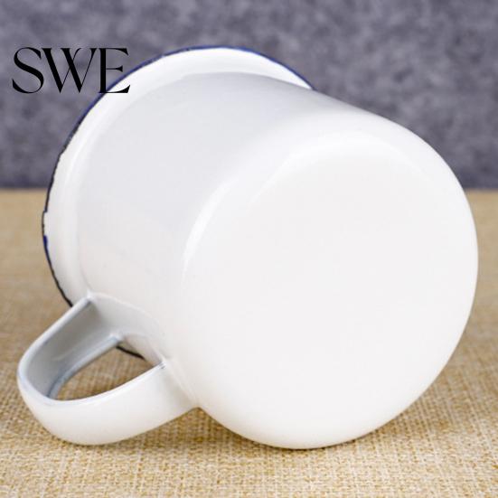 Water Mug 120/240/350/500ML Vintage Enamel with Handle Heat-resistant Large Capacity Cup Tea Milk Coffee Drinking Retro Decoration Scratch-resistant