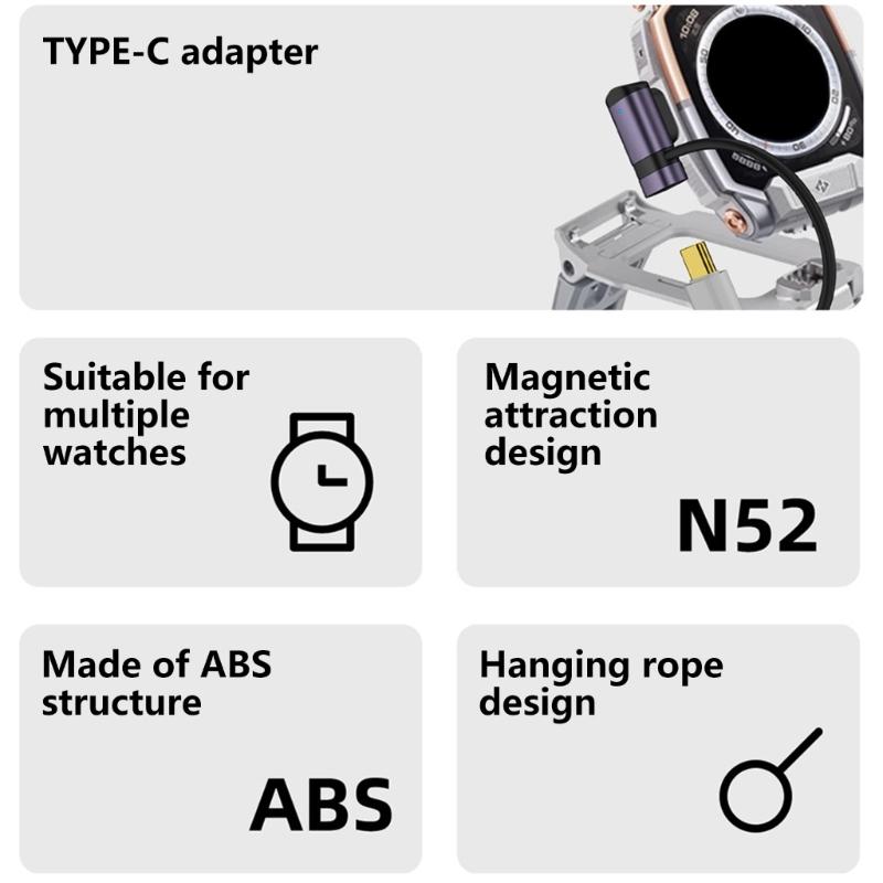 Magnetisches Typ-C-Ladekabel für Z10/Z9/Z8 Tragbares Ladeadapterkabel Reise-Ladeadapter Zubehör