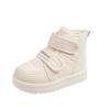 Children Warm Boots with Thick Fur  Kids Snow Boots Double Hook&loop  Winter  Boys Girls Short Boots Soft Non-slip