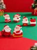 Non-Toxic 6Pcs Mini Santa Claus Ornaments Red Christmas Decor For Diy Fairy Garden Potted Plant Holiday Gift