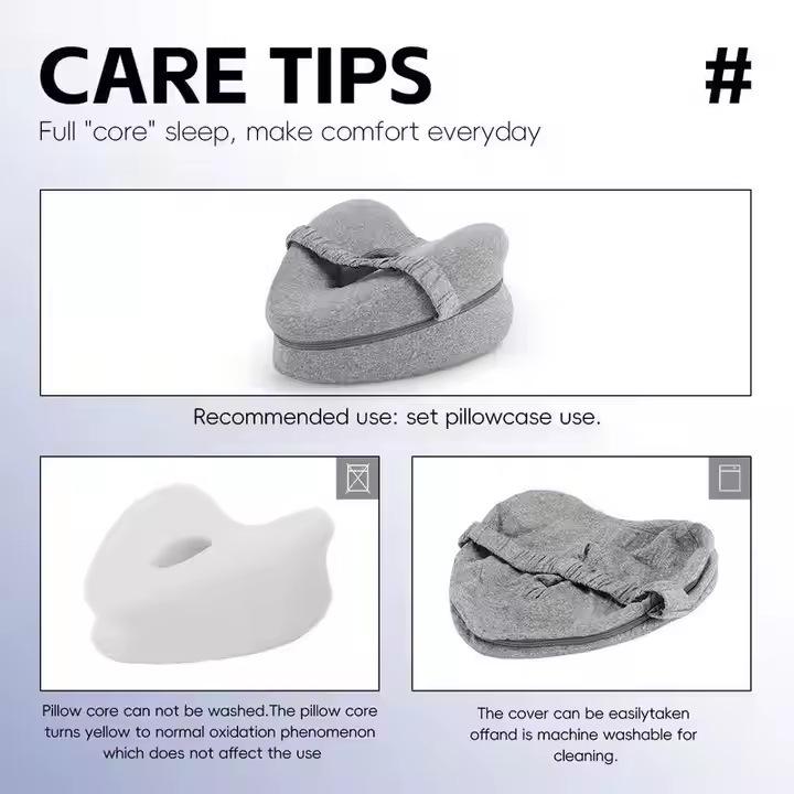 Ergonomic Memory Foam Leg Pillow for Pregnant Women - Heart-shaped, Knee and Leg Support pillow
