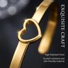 Simple Gold Heart-shaped Open Bracelet Elegant and Stylish Hollow Heart-shaped Bracelet Women Daily Jewelry Bracelets for Women