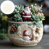 Santa Claus Funny Joker Christmas Relief Succulent Plant Resin Silicone Mold Christmas Hat Santa Claus Storage Box Gypsum Molds