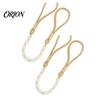 No Drill Curtain Buckles 2Pcs Tiebacks with Pearls, Handmade Decorative Holdbacks Rope, Outdoor Farmhouse Ties Tie Backs for Curtains, Holders Drapes