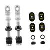 2 Pieces Aluminum Alloy Tubeless Presta Valve Stem with Core Remover Tool for Most Rims