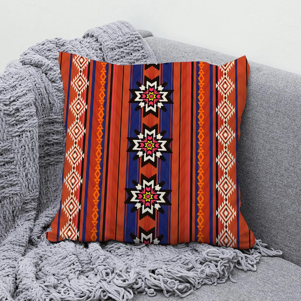 Home Decor Bohemian Pattern Geometric Pillow Covers Pattern Cushion Cover Suitable for Sofa Bedroom Car Pillow Cover