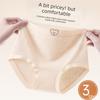 Women Spring and Autumn New Pure Cotton Antibacterial Crotch Pregnancy No Trace High Waist Belly Triangle Briefs