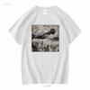 Neutral Milk Hotel Aeroplane T Shirt Military Green Color Te4206 Vintage Washed Streetwear Slightly Casual Designer Clothes