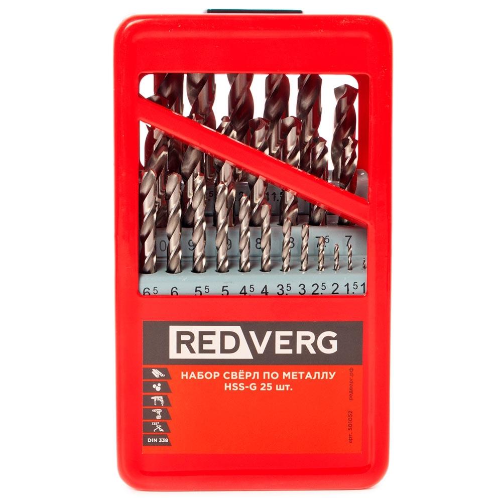 

Сверла по металлу Redverg 25 шт Hss-g 1-13 мм 501052
