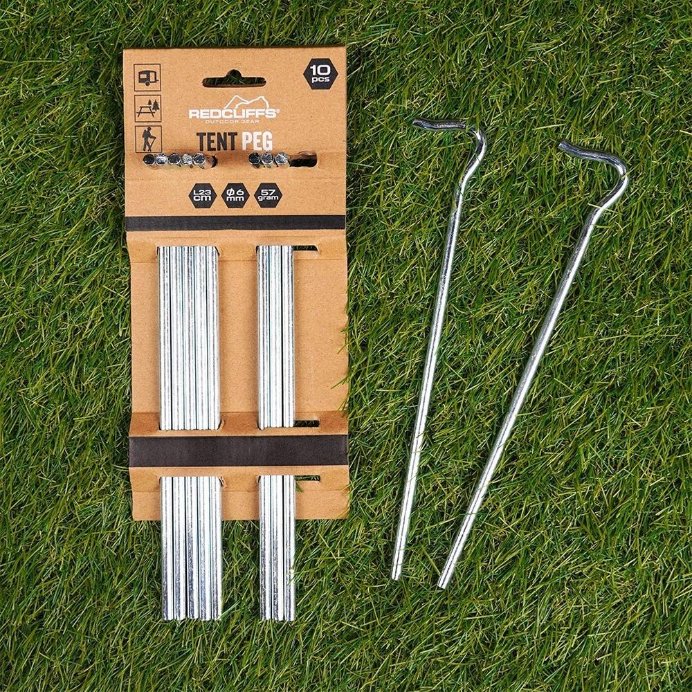 10x Śledzie Do Namiotu Kotwy Szpilki Mocujące Wbijane Do Ziemi Metal 23 Cm