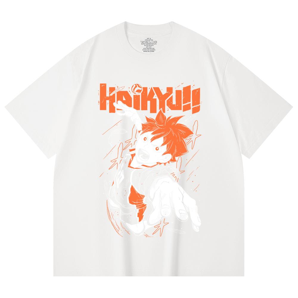 230 Gsm 100% Cotton Haikyu V1 Hinata Print Unisex Heavy Cotton T Shirt