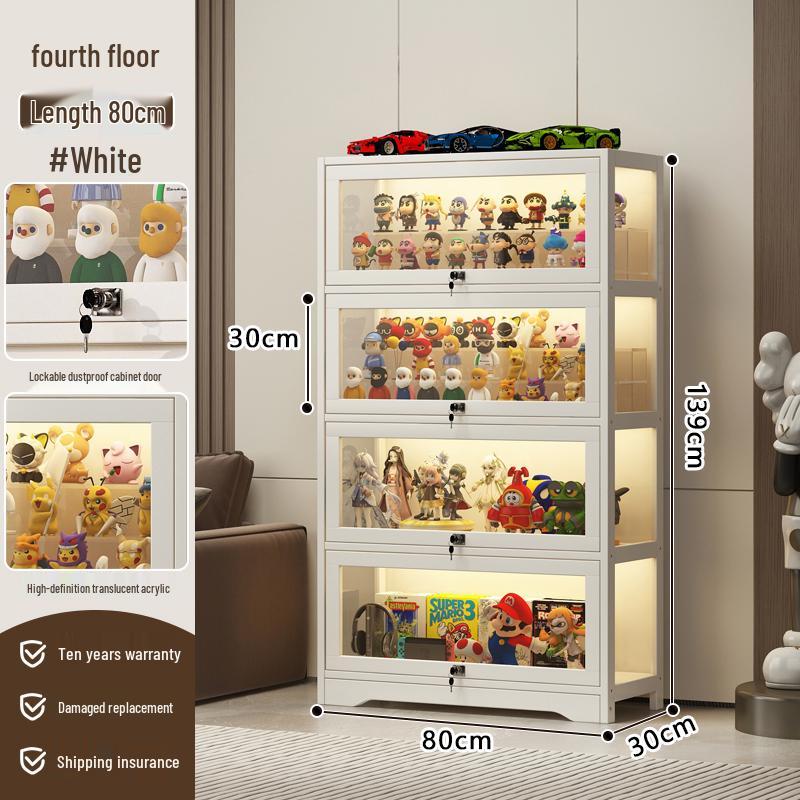 Acrylic Glass Display Cabinet with Lock for Toys and Prizes