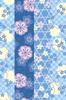 Goshuincho Kyoto Blumenmuster (Briefmarkenbuch) (blau)