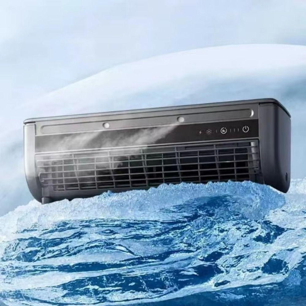 Leafless Design Wall-Mounted Air Cooling Fan Quick Cooling Portable Wall Ice Cooler  Bedroom